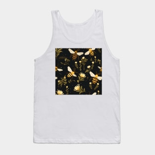 Honeycomb and Bee Pattern 4 Tank Top